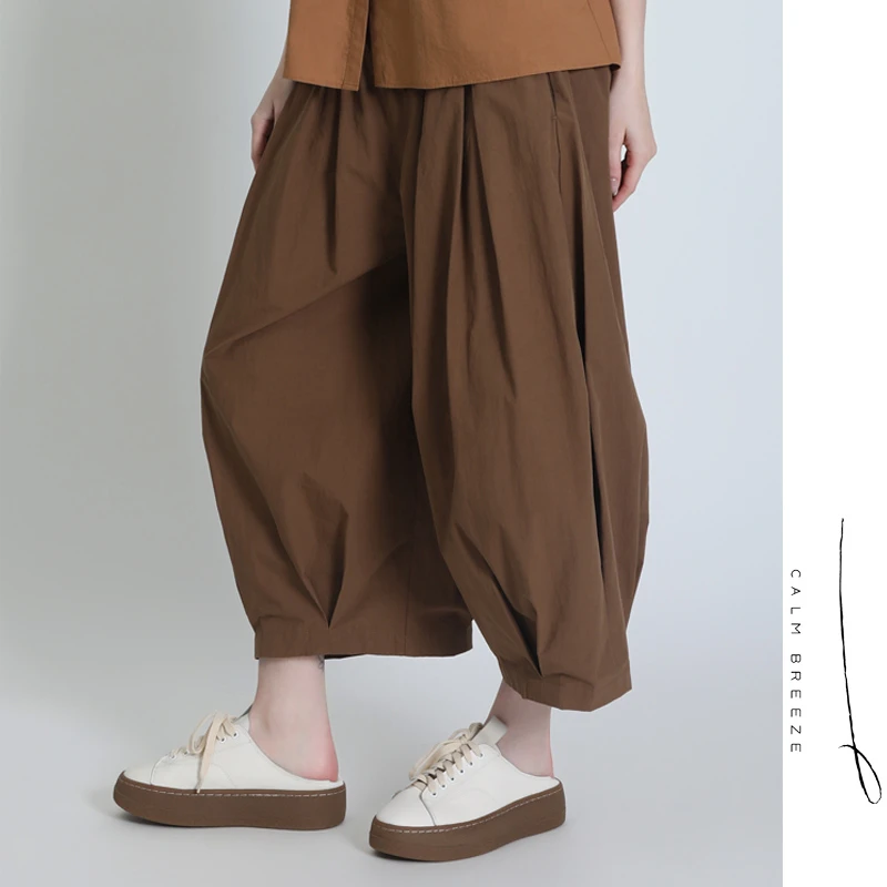 Jane express/简表达24年夏季新款休闲裤宽腿裤XKZ4005