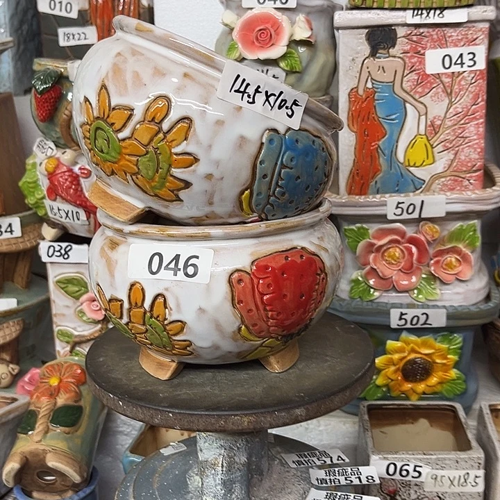 粗陶材质多肉花盆