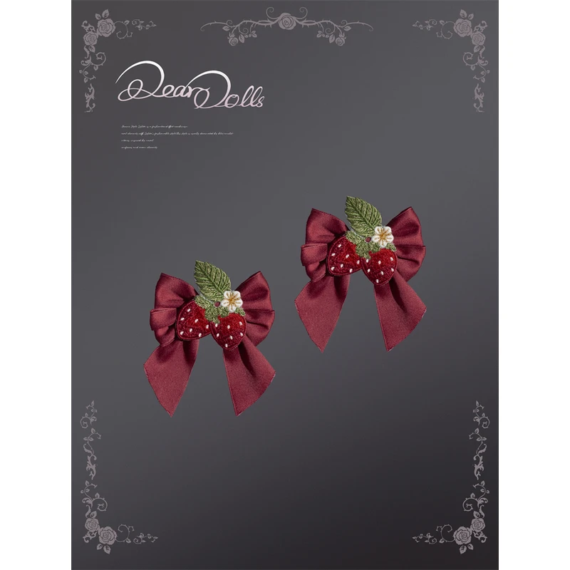 【Dear dolls】熊之原创友友草莓熊Lolita背带裙娃娃领内搭