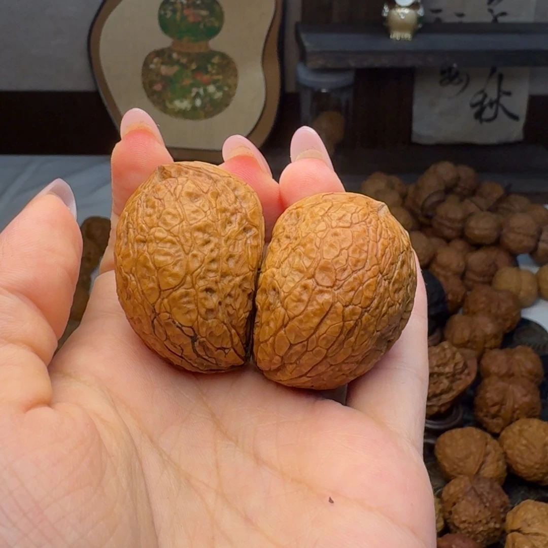 高***か文玩核桃把件兔耳朵34.1