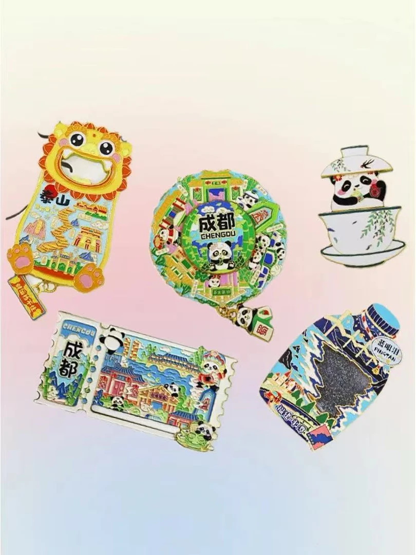 （金属）国潮高品质冰箱贴金属工艺摆件盲盒款式