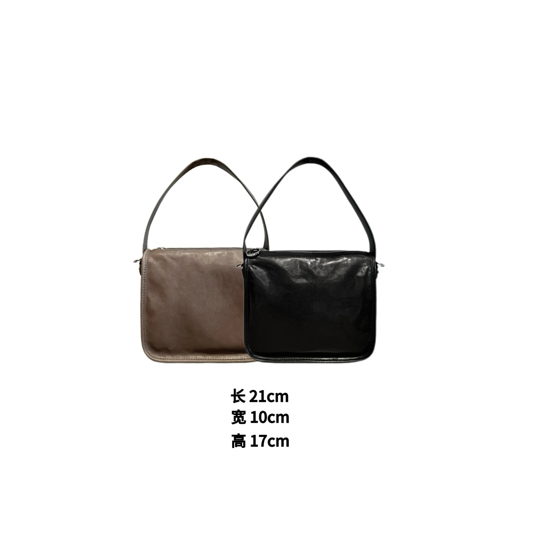 072 & RICE【双色小方】轻奢百搭女士植鞣树膏牛皮单肩包 BM25405