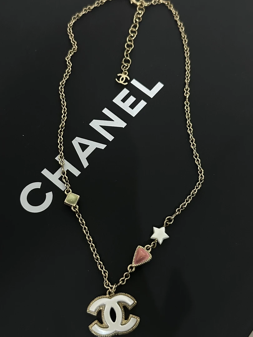 95新 Chanel/香奈儿 13P星星双C项链/HK50280705