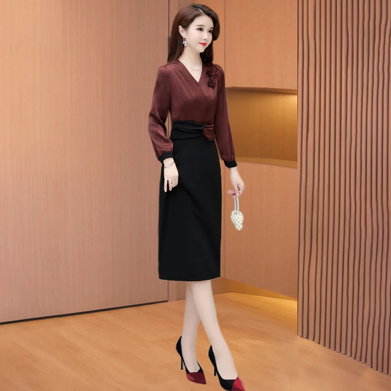 【可蓓儿】广州十三行爆款连衣裙女2025新款早春气质名媛重要妈妈装