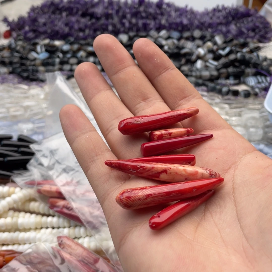 未镶嵌玛瑙/玉髓珠宝半成品打包红精灵吊坠