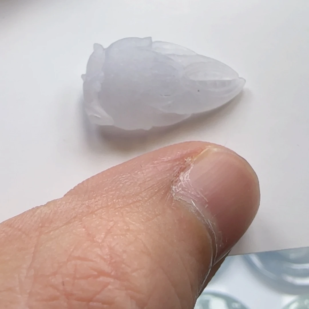 定制翡翠未镶嵌蟹钱
