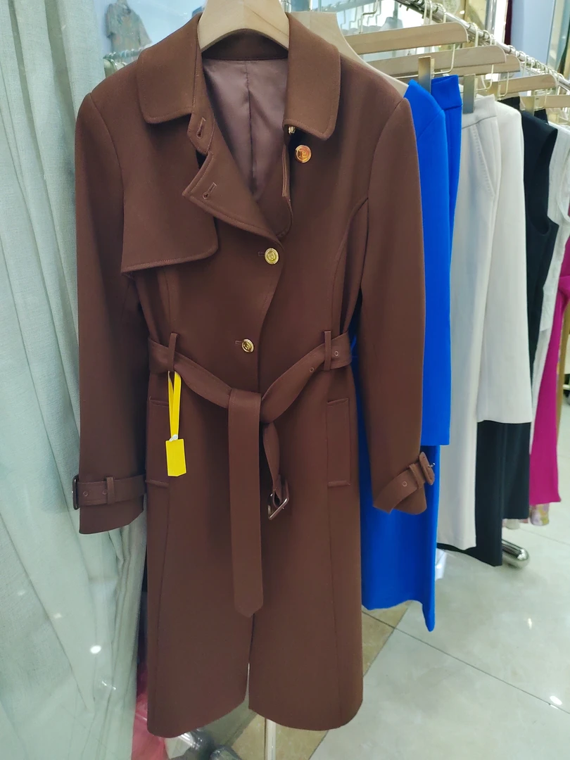 原创设计气质风衣中长款