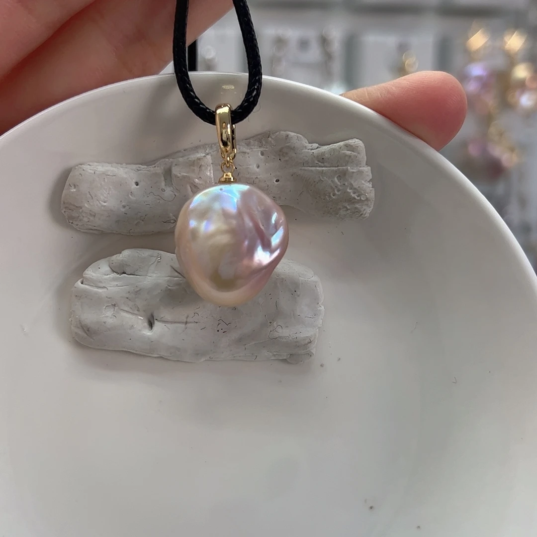 耳饰银S925镶嵌淡水珍珠