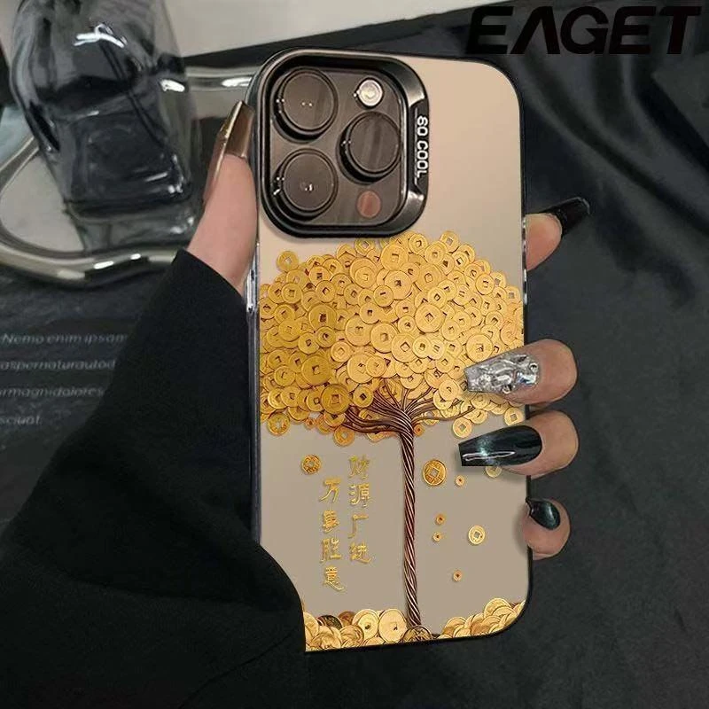 新款摇钱树适用iphone16手机壳苹果15promax/14防摔13pro12创意11