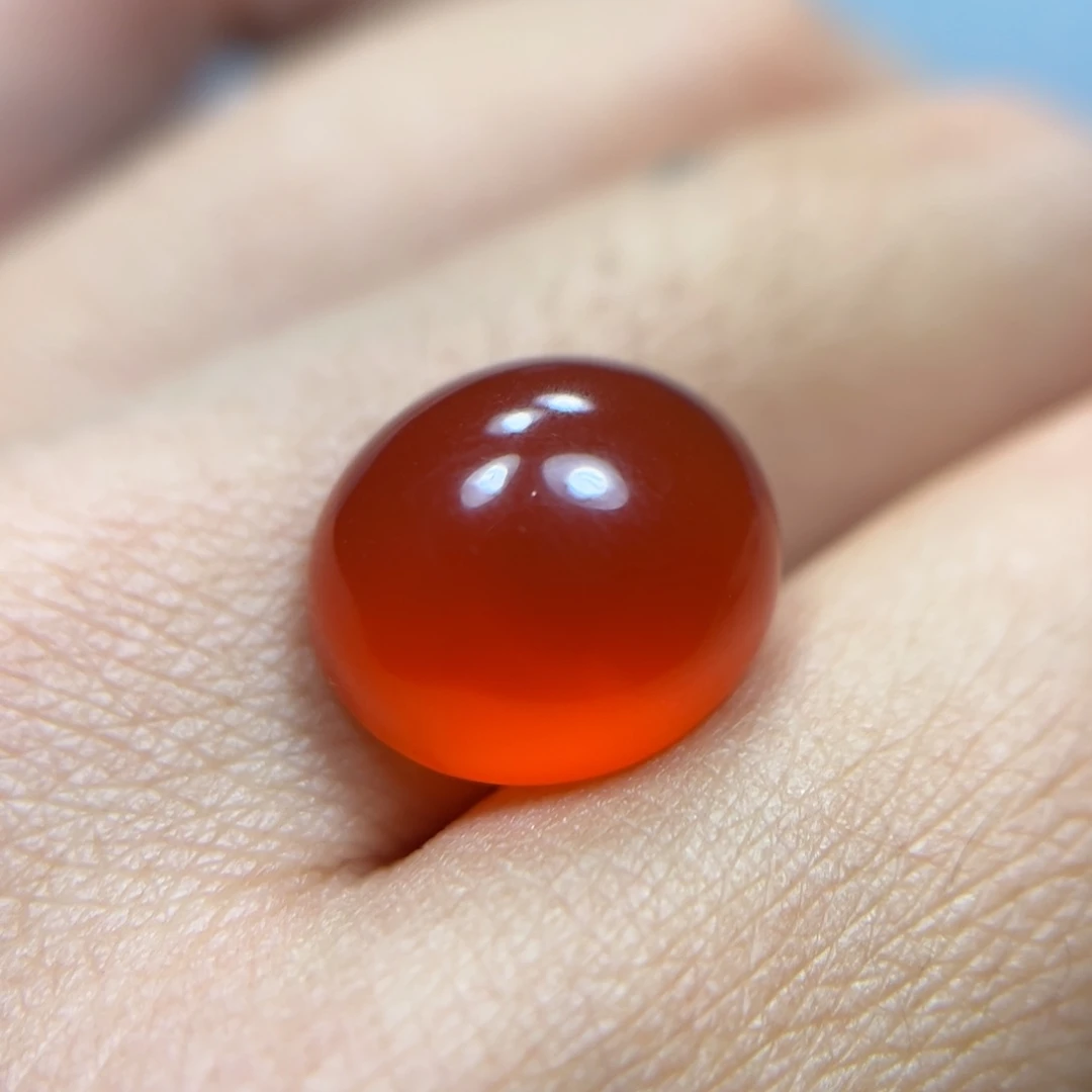 南红玛瑙冰红戒面未镶嵌