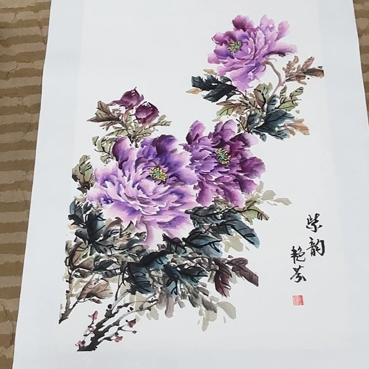 国画花鸟的翅膀和三开