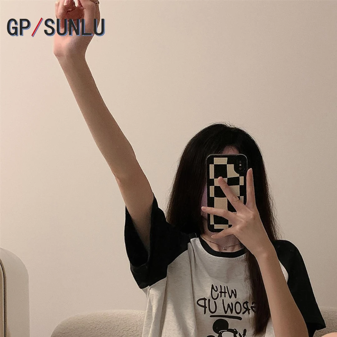 日本小众GP韩版卡通米奇夏季棉质睡衣少女可爱圆领短袖短裤可外穿