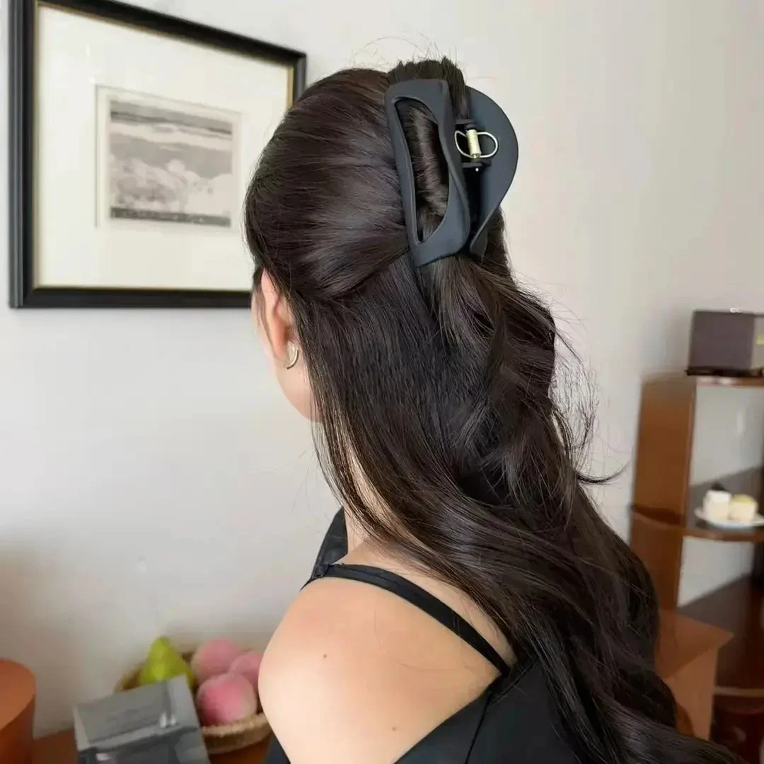 复古磨砂抓夹女2025新款气质高级感半扎发马尾后脑勺马尾发饰