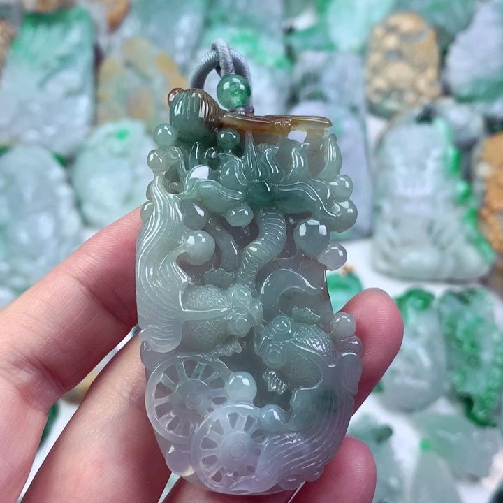 翡翠未镶嵌吊坠(不含链)
