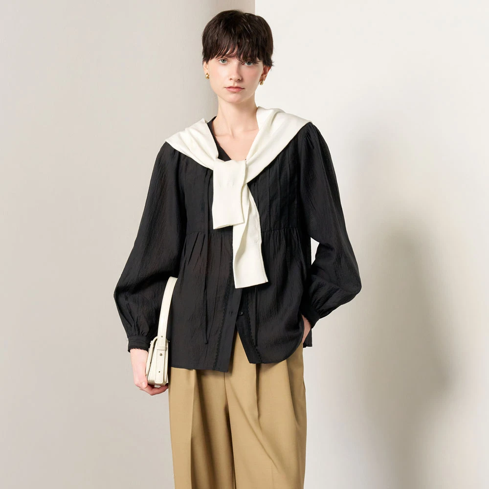 GENERAL IDEA BY BUMSUK春季简约软糯针织袖套披肩6510