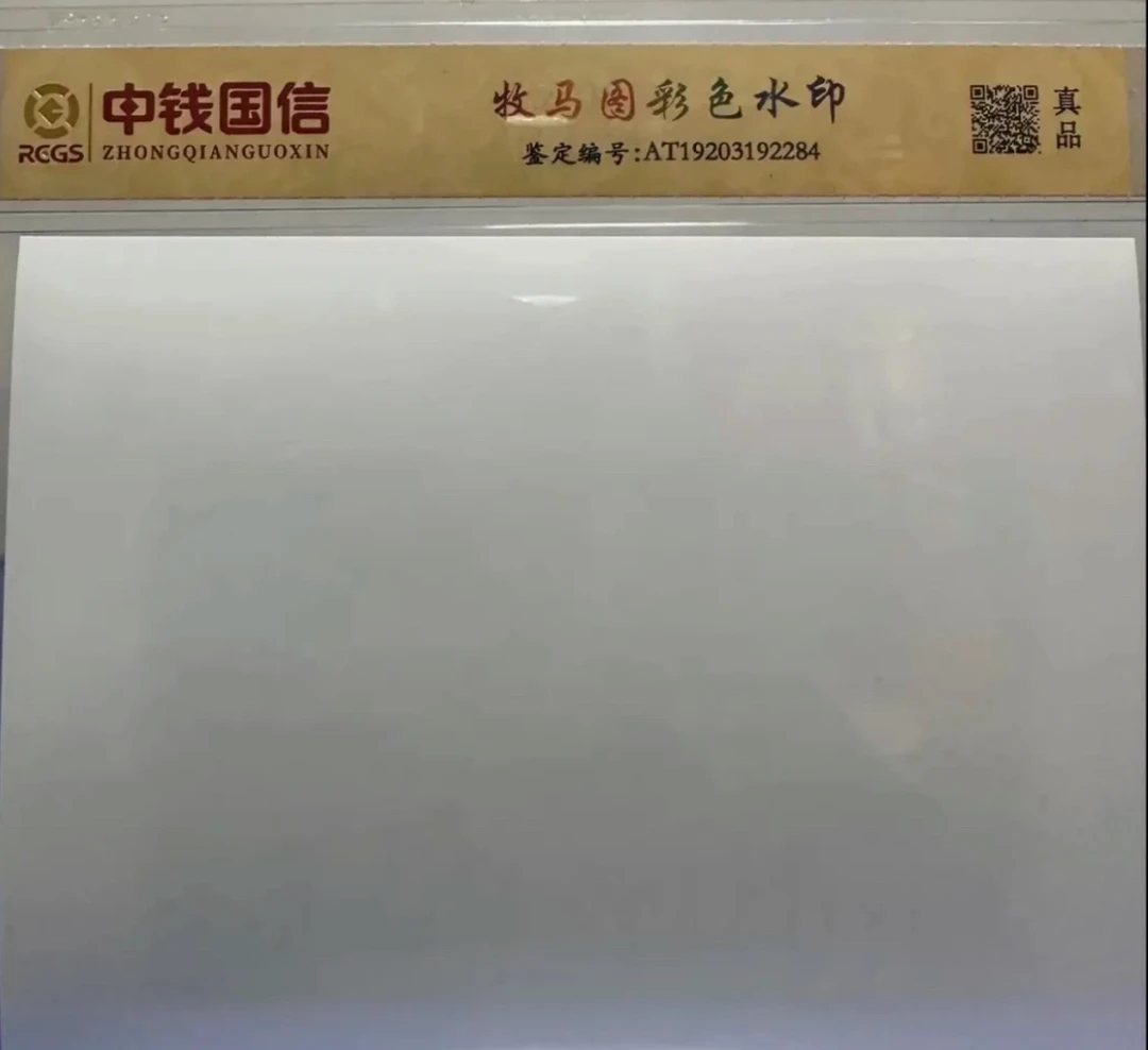 Z第一套人民币/牧马图水印/彩色水印/鉴定评级