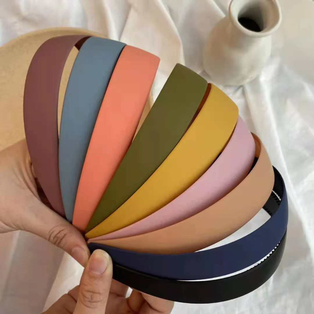 2.5cm磨砂加宽洗脸发箍女韩版百搭外戴头箍简约带齿防滑发卡压发