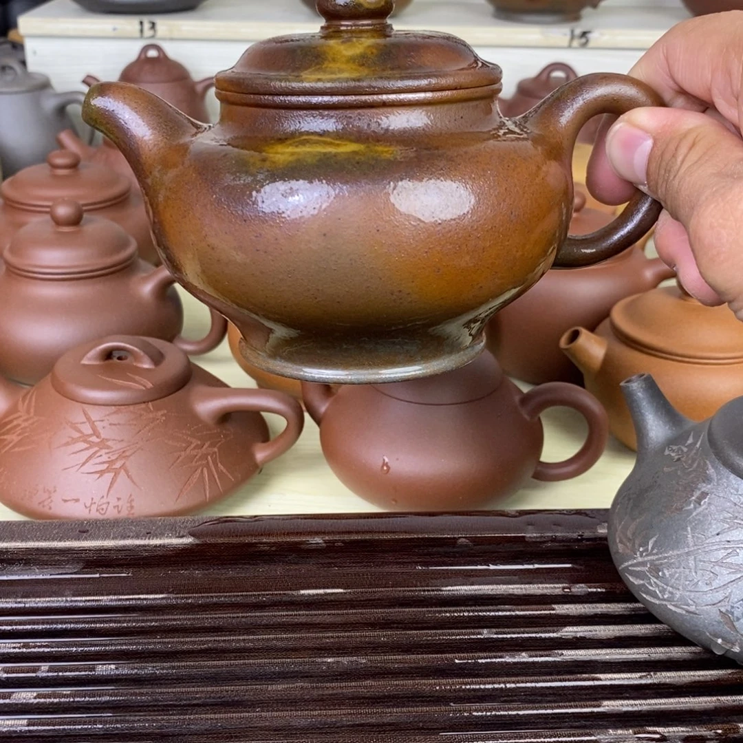 紫砂茶壶400cc掇只柴烧
