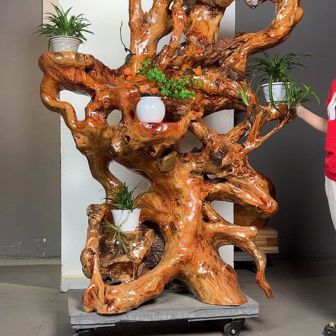 香樟木整体无拼接花架