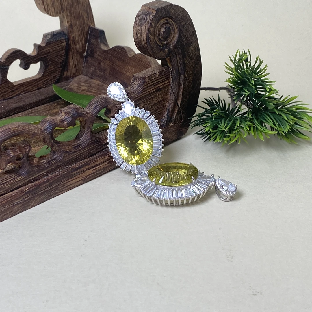 【央网专属】银饰金绿晶吊坠  BG-DZ0691WBX 多样性发其一