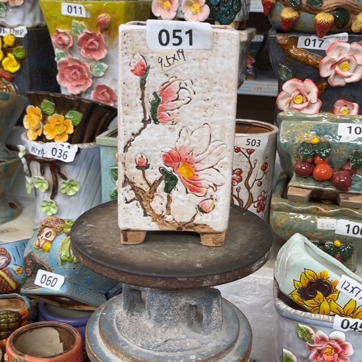 紫砂花盆粗陶材质多肉花盆