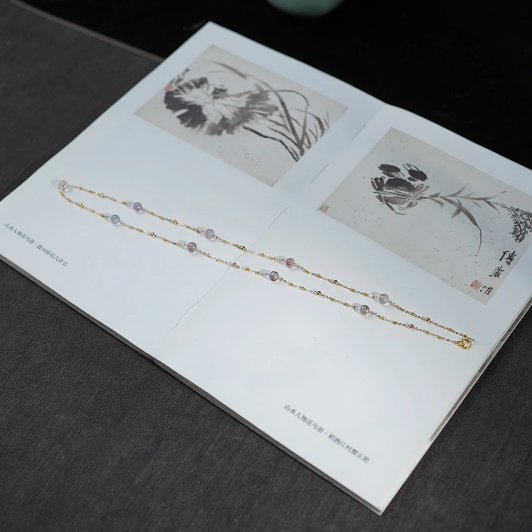 【繁星】水晶*项链*18k金镶嵌（备注手围）