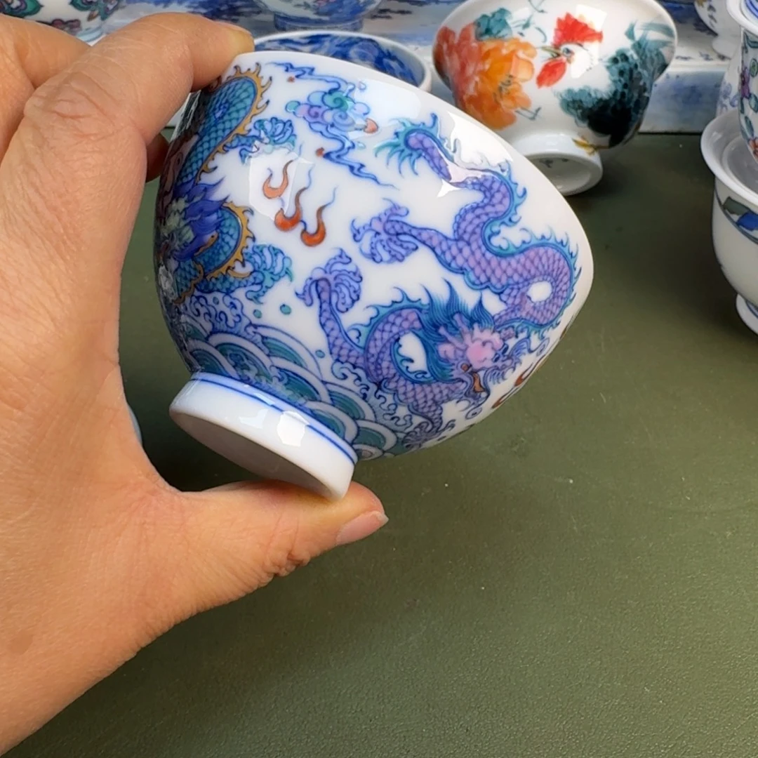 瓷景德镇纯手绘茶具圆圆221