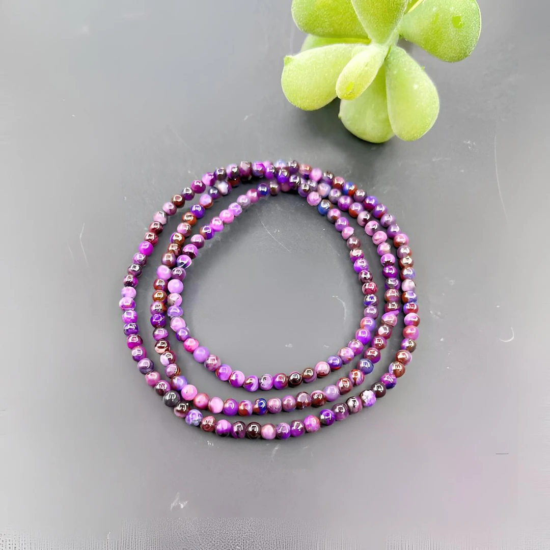 舒俱来老油料 圆珠三圈手链 卡3.6mm