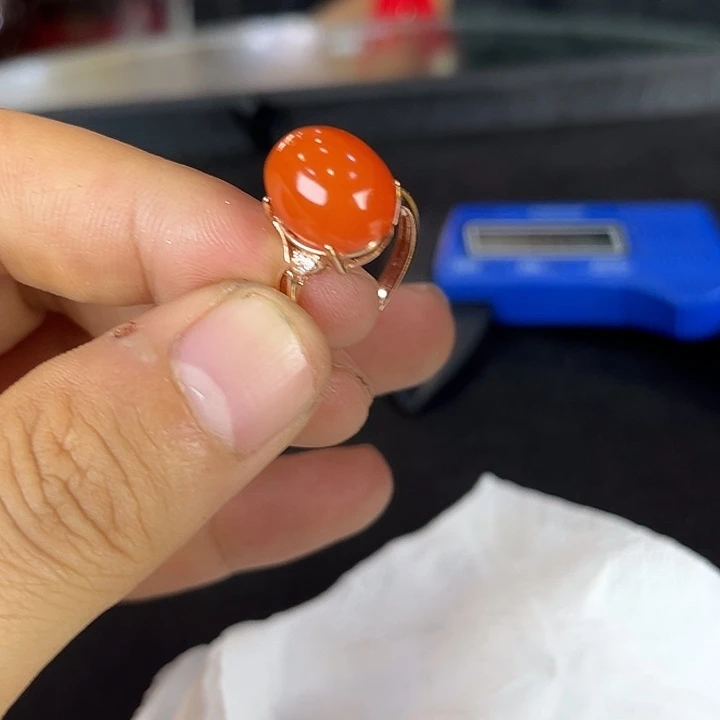 保山南红戒指天然