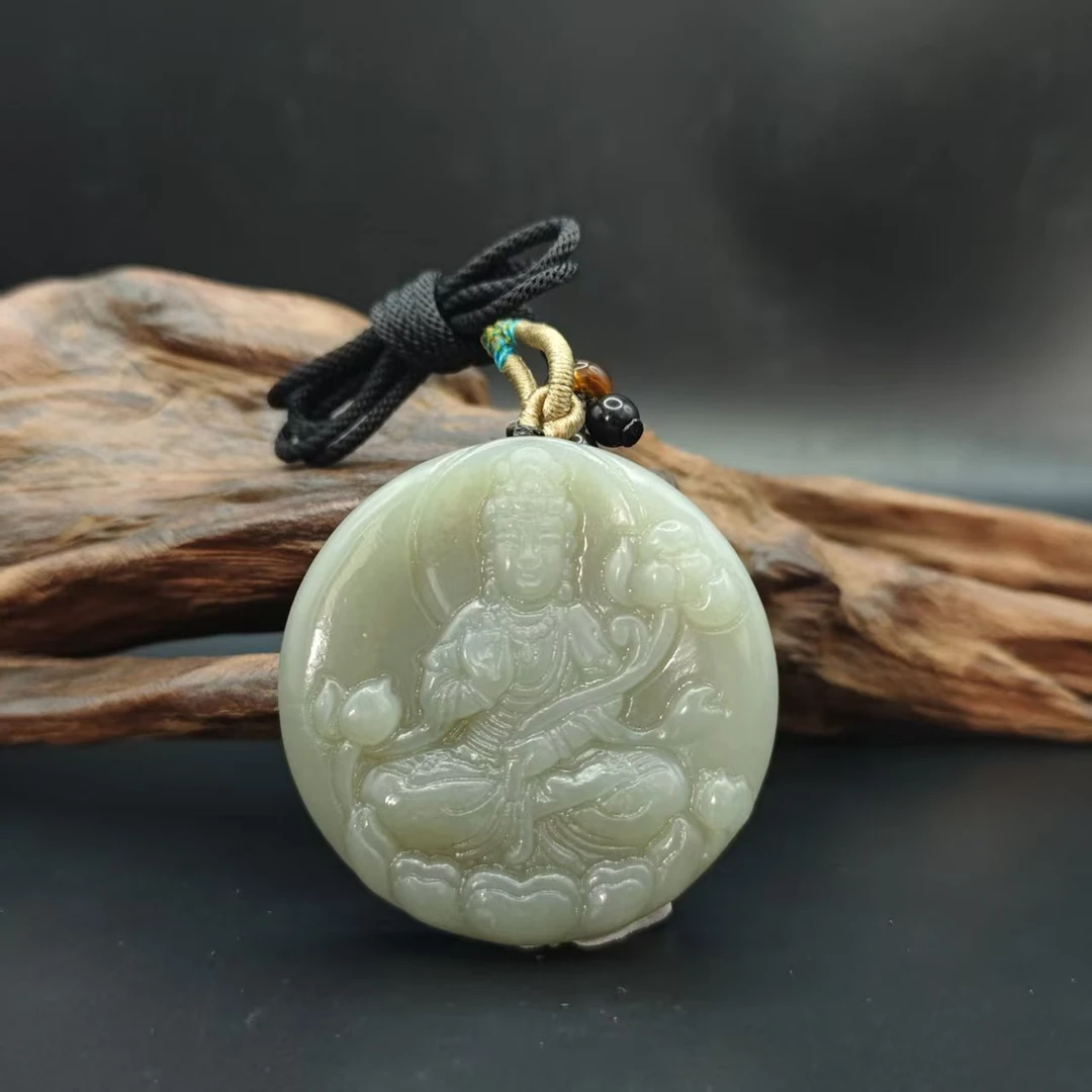 Z和田玉观音吊坠0390