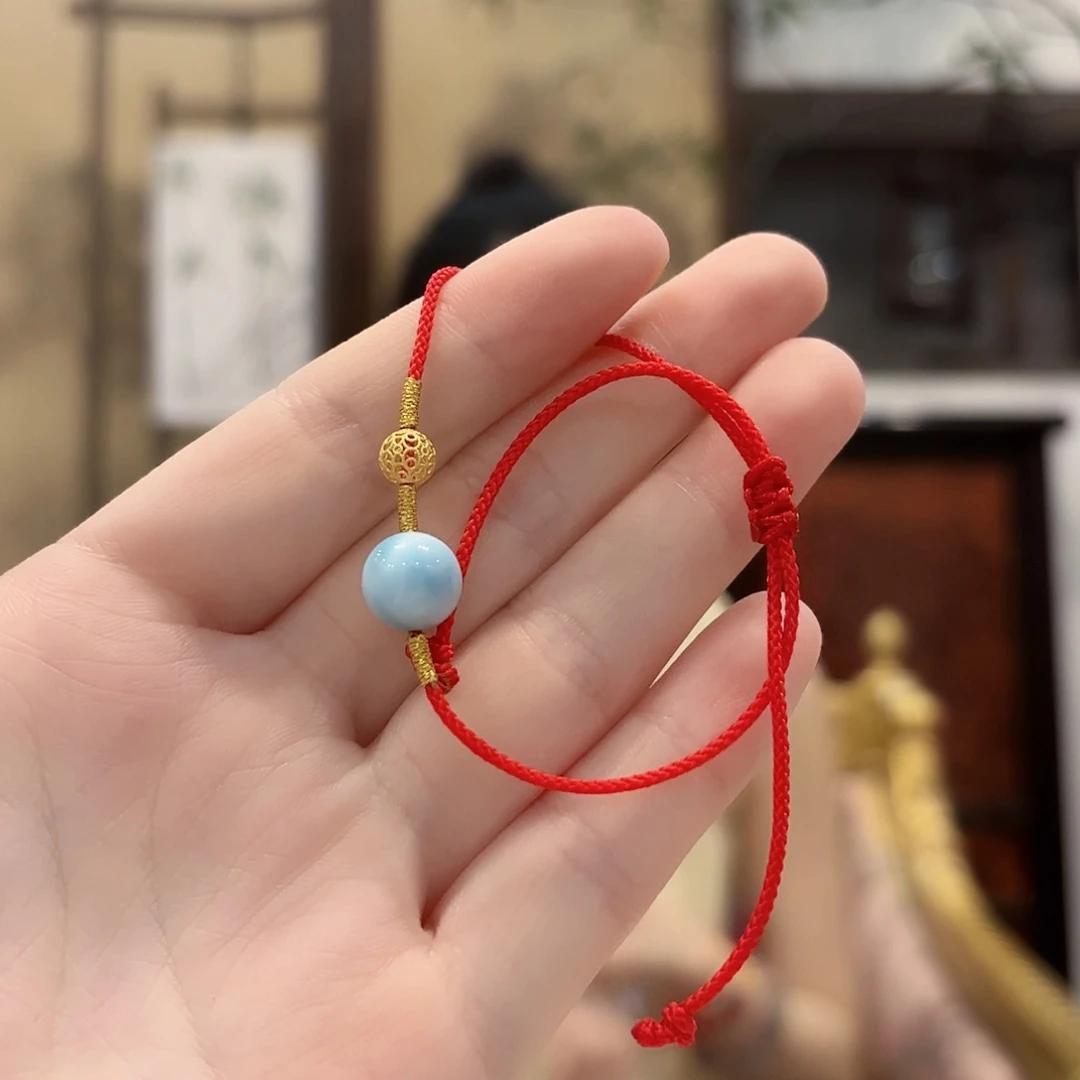 未镶嵌针钠钙石（海纹石）手链手绳