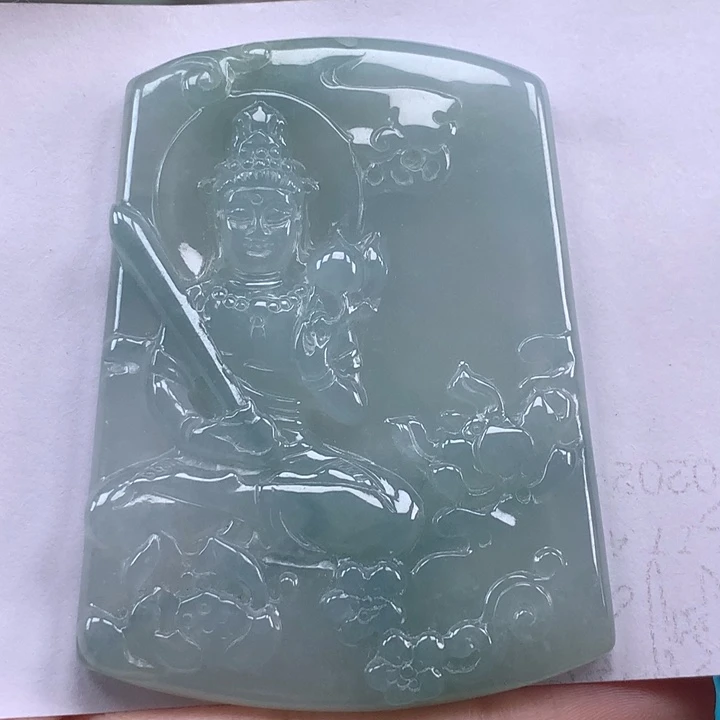 颈饰未镶嵌翡翠虚空藏菩萨吊坠