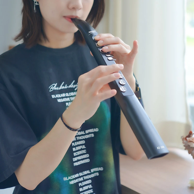 Amason/电吹管AE-300百种音色初学萨克斯葫芦丝语音充电双喇叭
