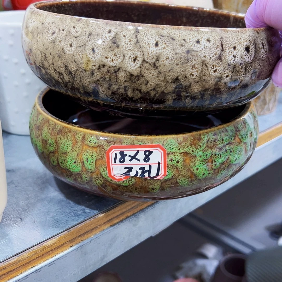 无孔外贸尾单陶瓷花盆凑单10米包邮
