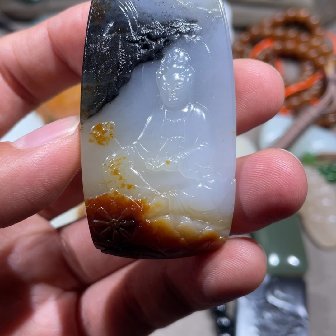 和田玉未镶嵌挂件