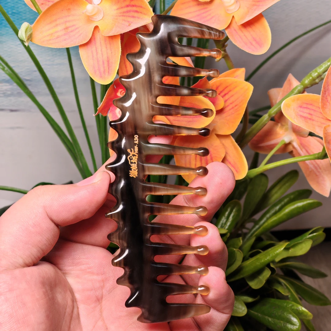 板娘专享 白水牛角黑金刚钉钉大号满月元灸齿头疗梳-310