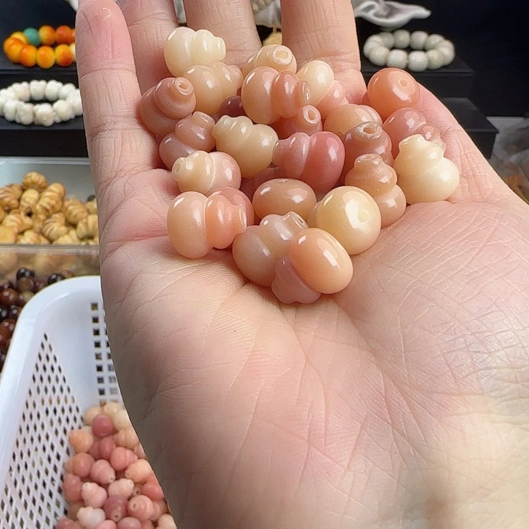菩提根/象牙果手串瑕疵卡13.6粉葫芦20卡牌➕20颗