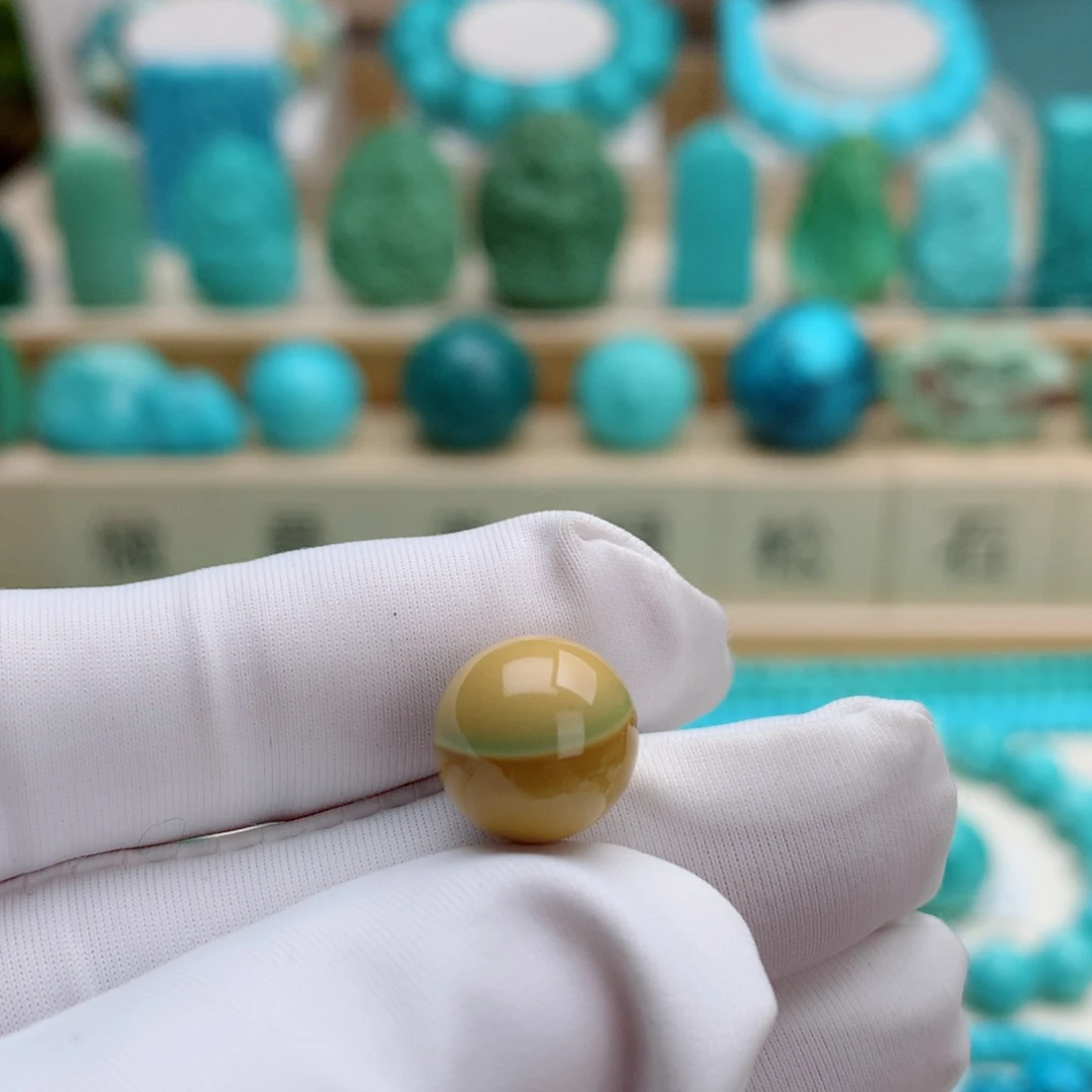 望***星绿松石未镶嵌挂件