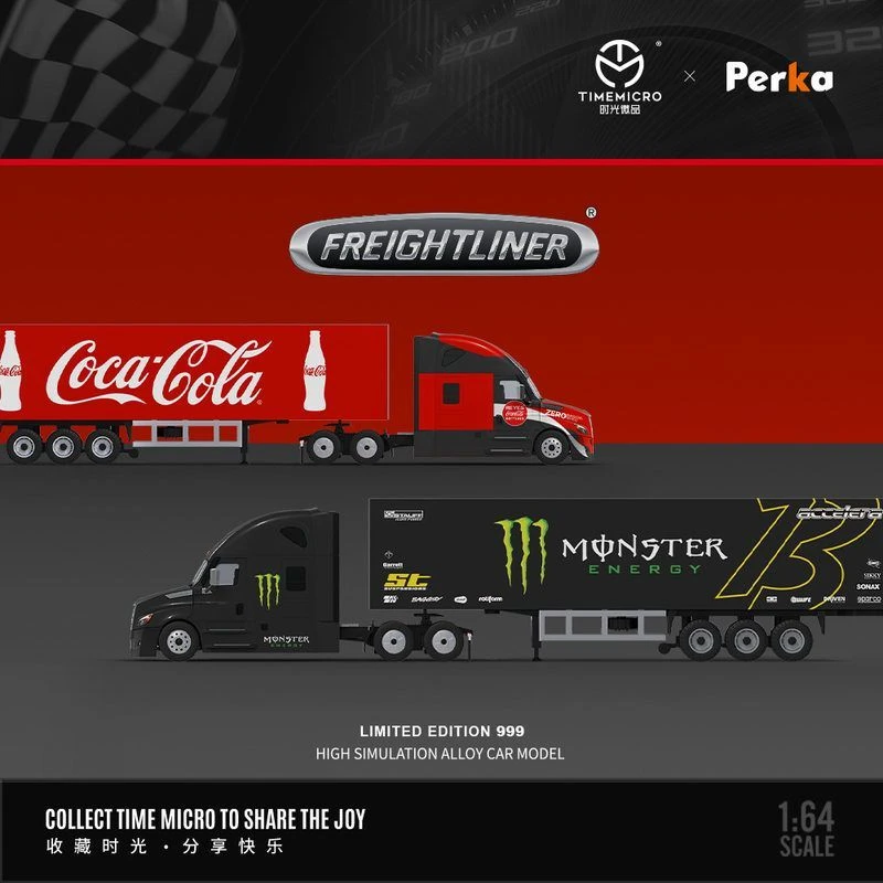 时光TM&Perka联名款1:64福莱纳货柜车仿真合金车模型摆件收藏手办