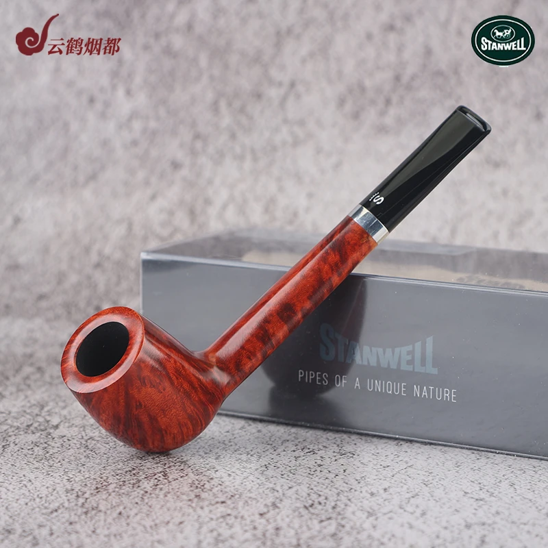 云鹤烟都丹麦进口Stanwell史丹威石楠木烟斗光面直斗56