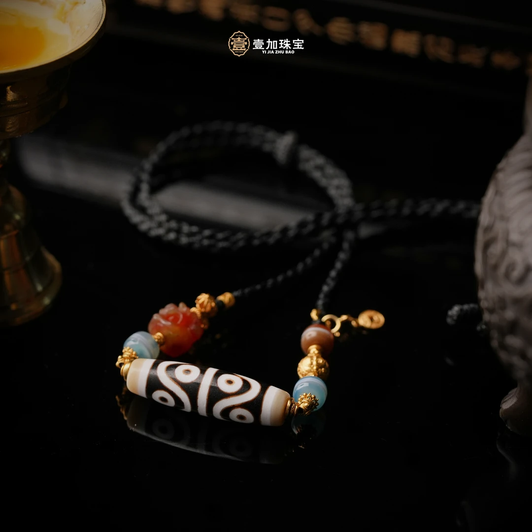 壹加师弟丨手工设计水纹八y玛瑙锁骨链多样性发一 2879J