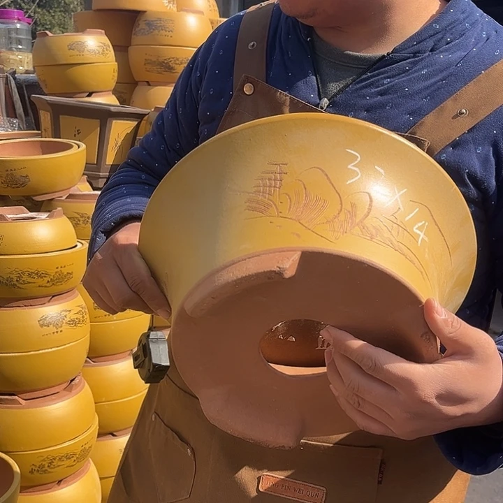 紫砂紫砂花盆盆栽