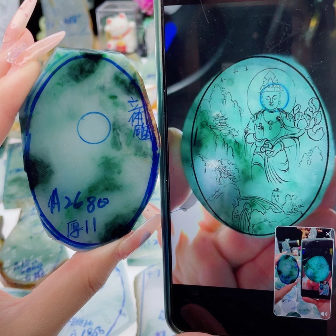 定制翡翠未镶嵌纯天然缅甸A货翡翠