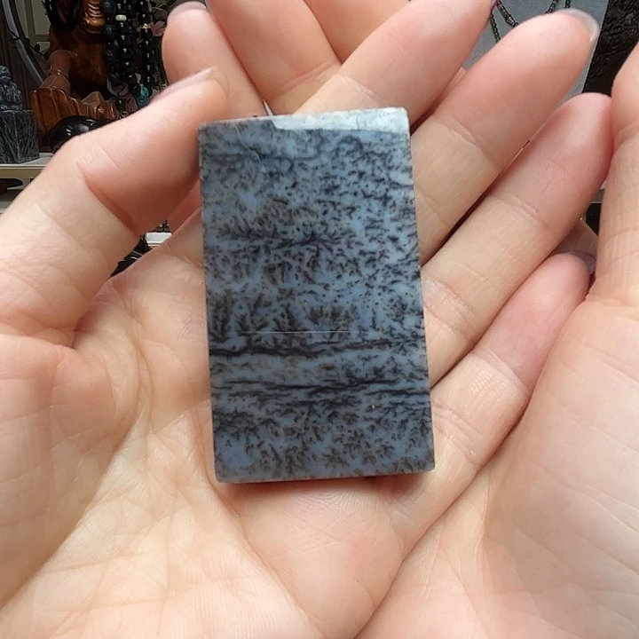 和田玉（墨玉）未镶嵌颈饰大351草花钢板