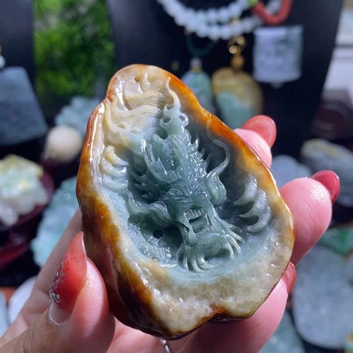 【闪购商品】颈饰未镶嵌翡翠龙牌