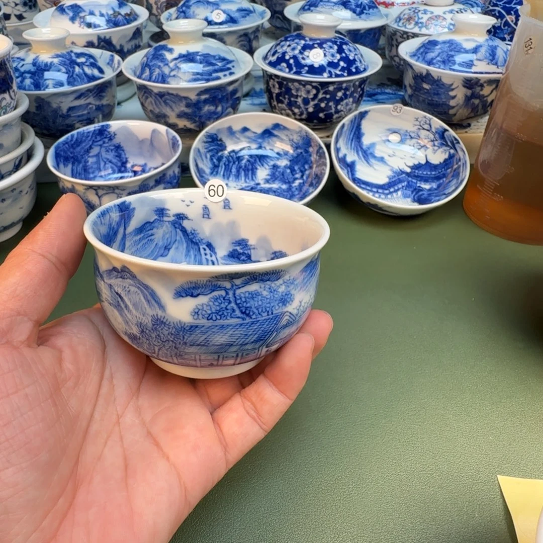 纯手工纯手绘茶具石头60