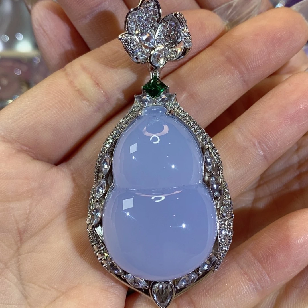 玛瑙/玉髓颈饰银S925镶嵌