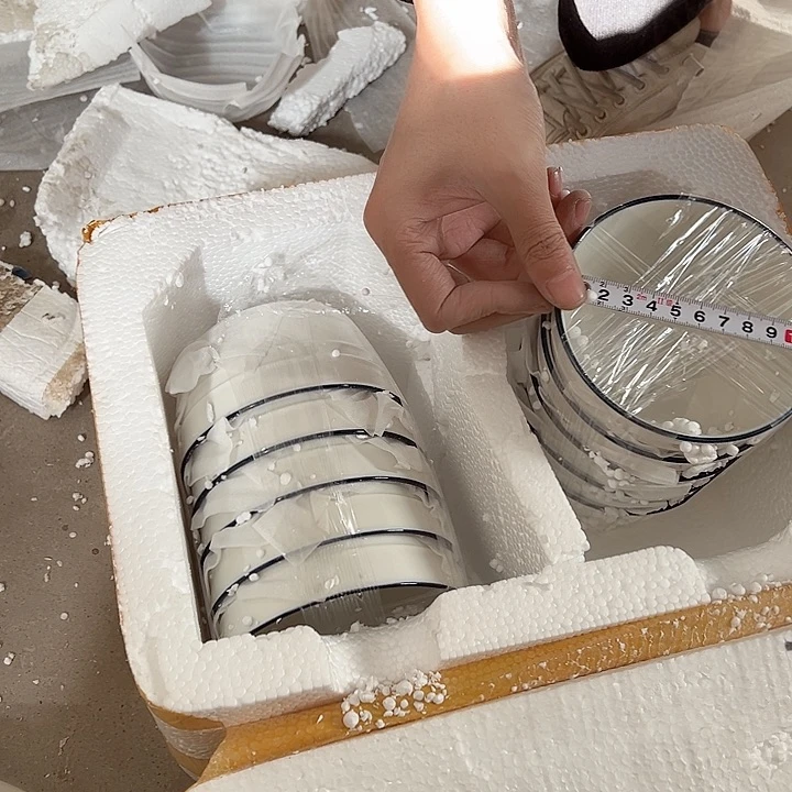 蓝线米饭碗10 只陶瓷