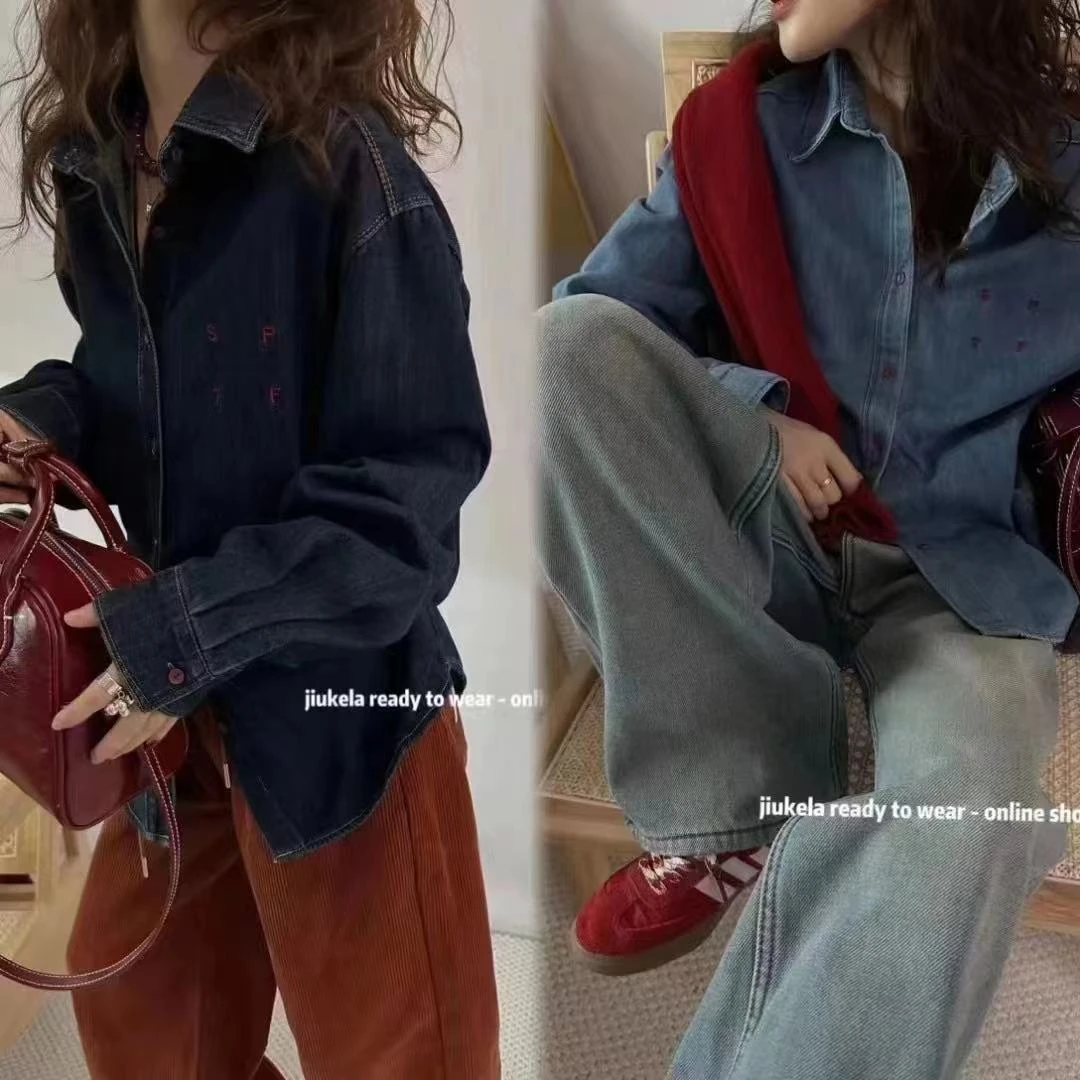 牛仔外套衬衣衬衫