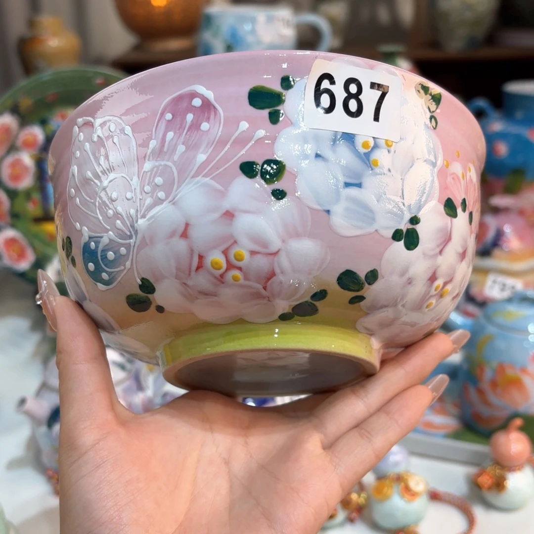 景德镇手绘高温釉下彩陶瓷茶具